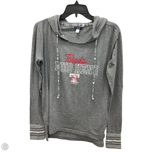 Athletic Top Long Sleeve Hoodie By Clothes Mentor In Grey, Size: S