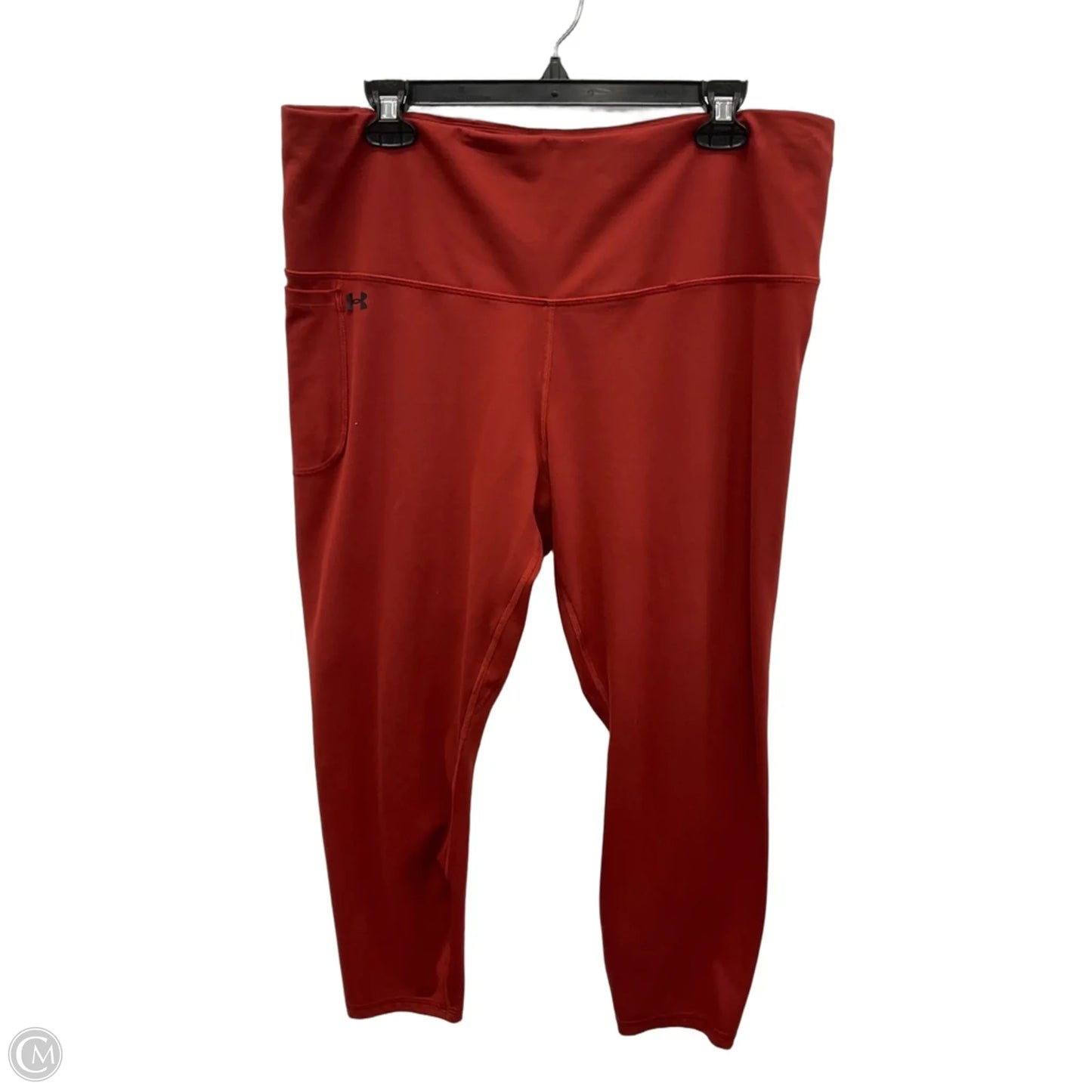 Athletic Leggings By Under Armour In Orange, Size: 2x