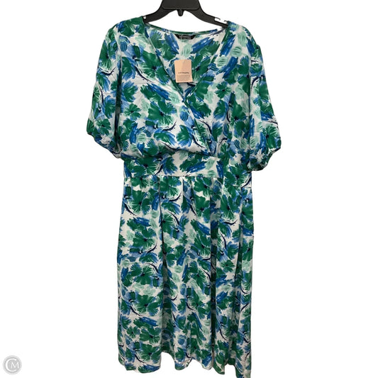 Dress Casual Maxi By Bloomchic In Blue & Green, Size: 1x