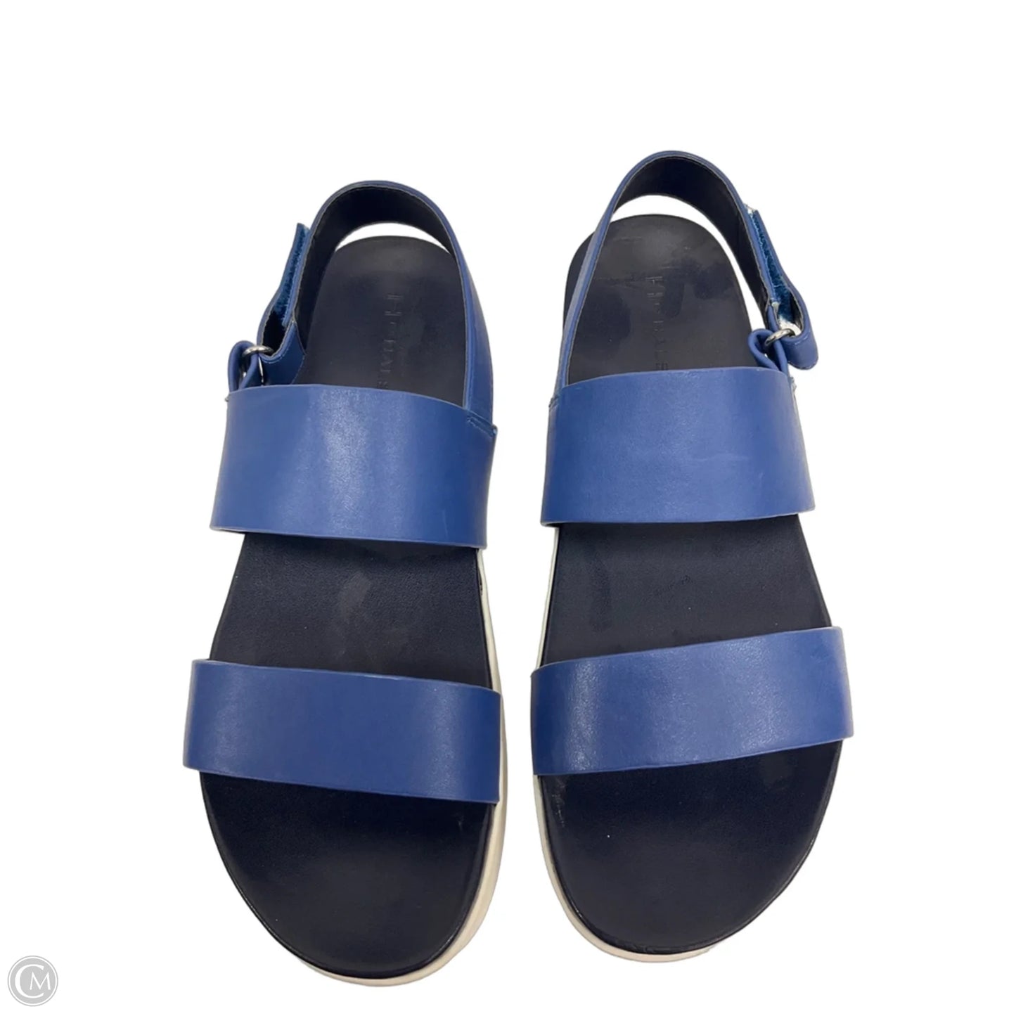 Sandals Heels Wedge By H For Halston In Navy, Size: 7.5