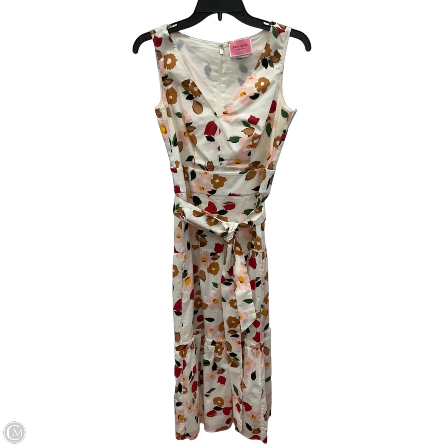 Dress Designer By Kate Spade In Pink & White, Size: S
