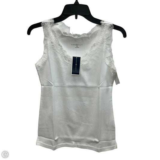 Top Sleeveless Basic By Karen Scott In White, Size: Xs