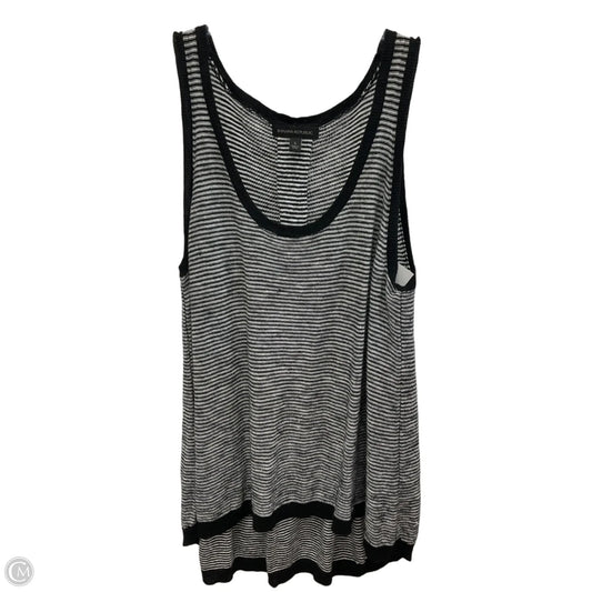 Top Sleeveless By Banana Republic In Black & Grey, Size: S