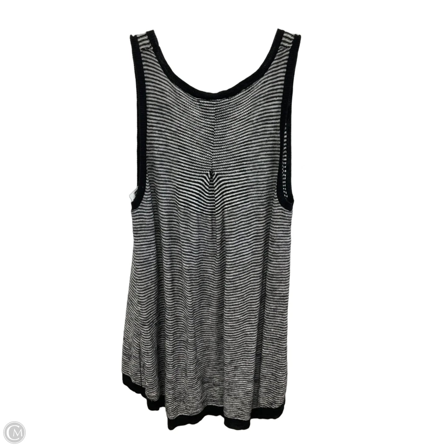 Top Sleeveless By Banana Republic In Black & Grey, Size: S