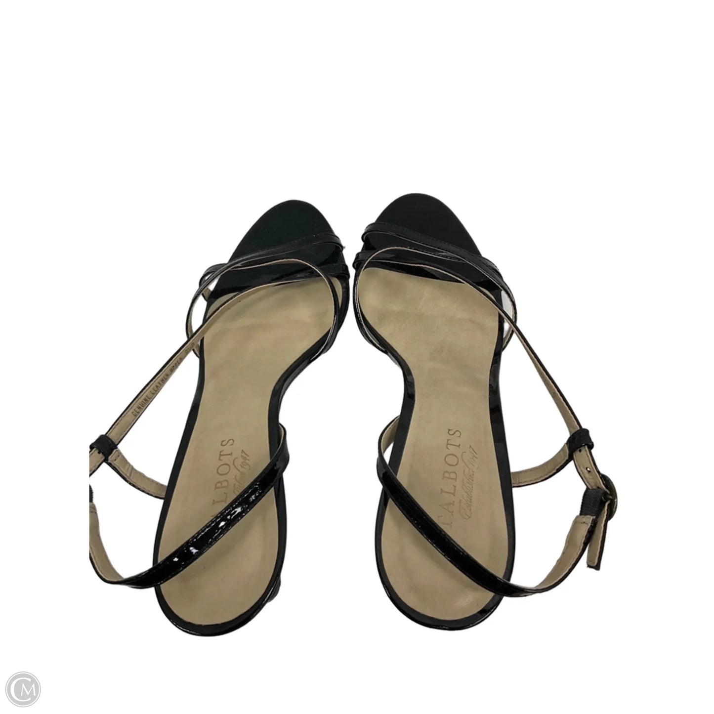 Sandals Heels Kitten By Talbots In Black & Tan, Size: 9.5