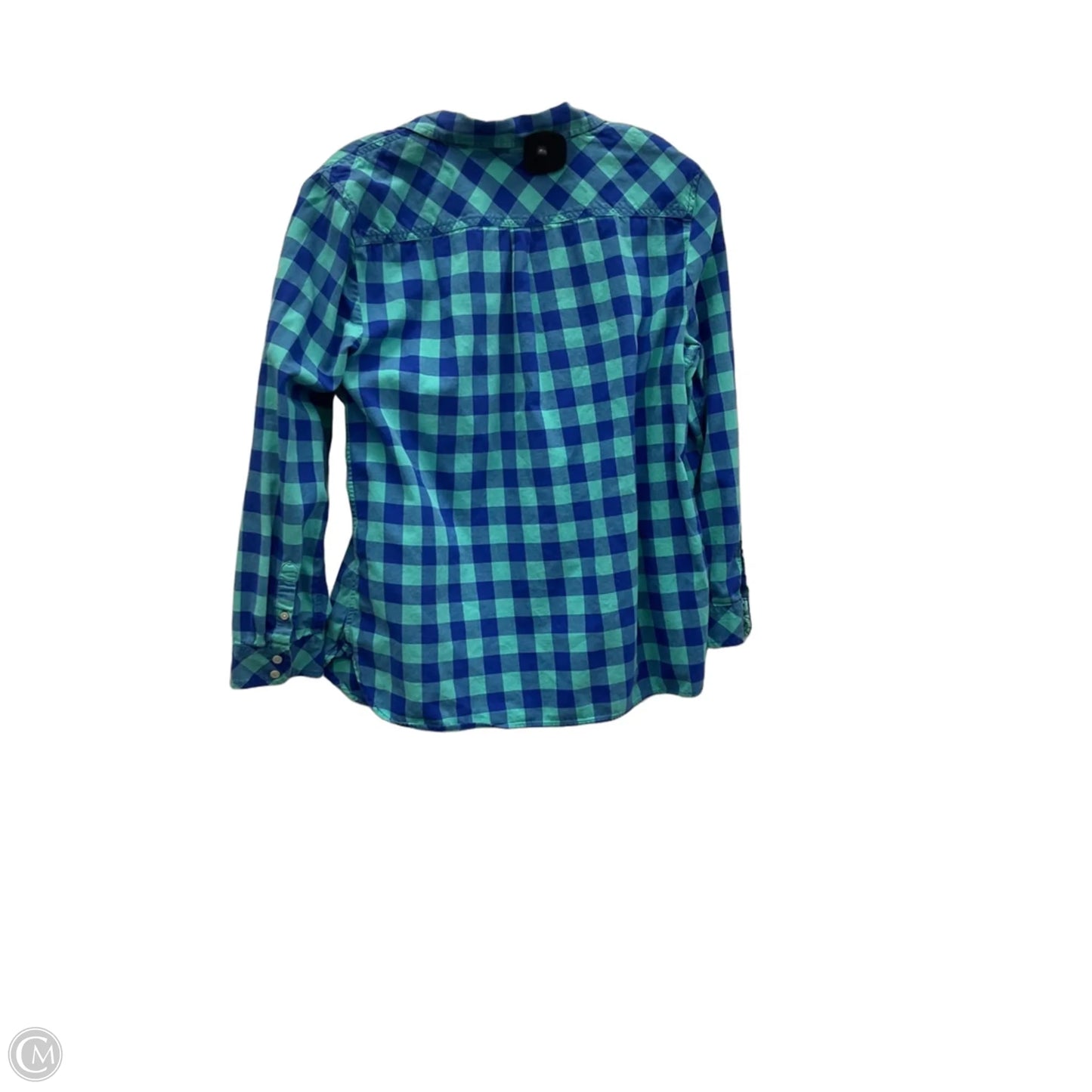 Blouse Long Sleeve By Talbots In Blue, Size: Xlp