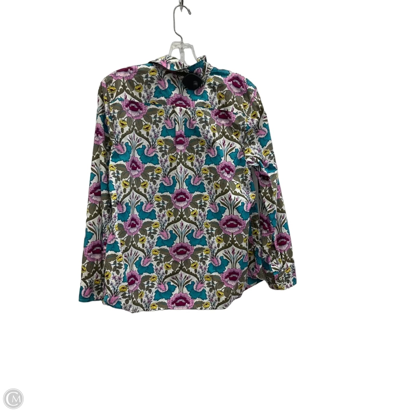 Blouse Long Sleeve By Talbots In Brown & Pink, Size: Lp