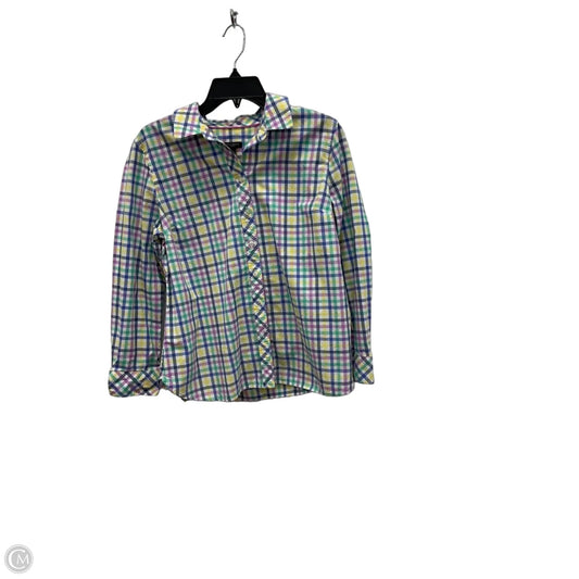Blouse Long Sleeve By Talbots In Blue & Green, Size: Lp