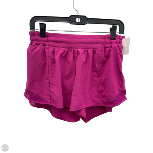 Athletic Shorts By Lululemon In Pink, Size: 10
