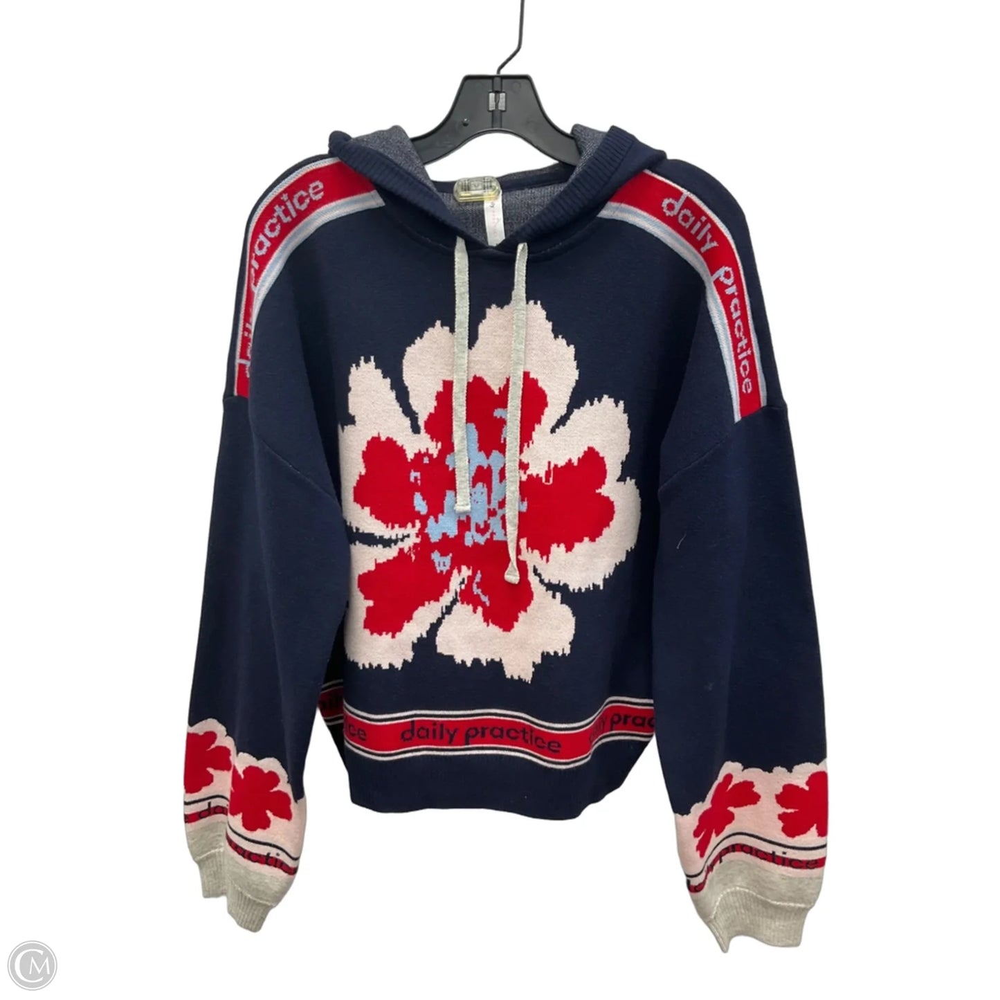 Athletic Top Long Sleeve Hoodie By Daily Practice By Anthropologie In Navy, Size: S