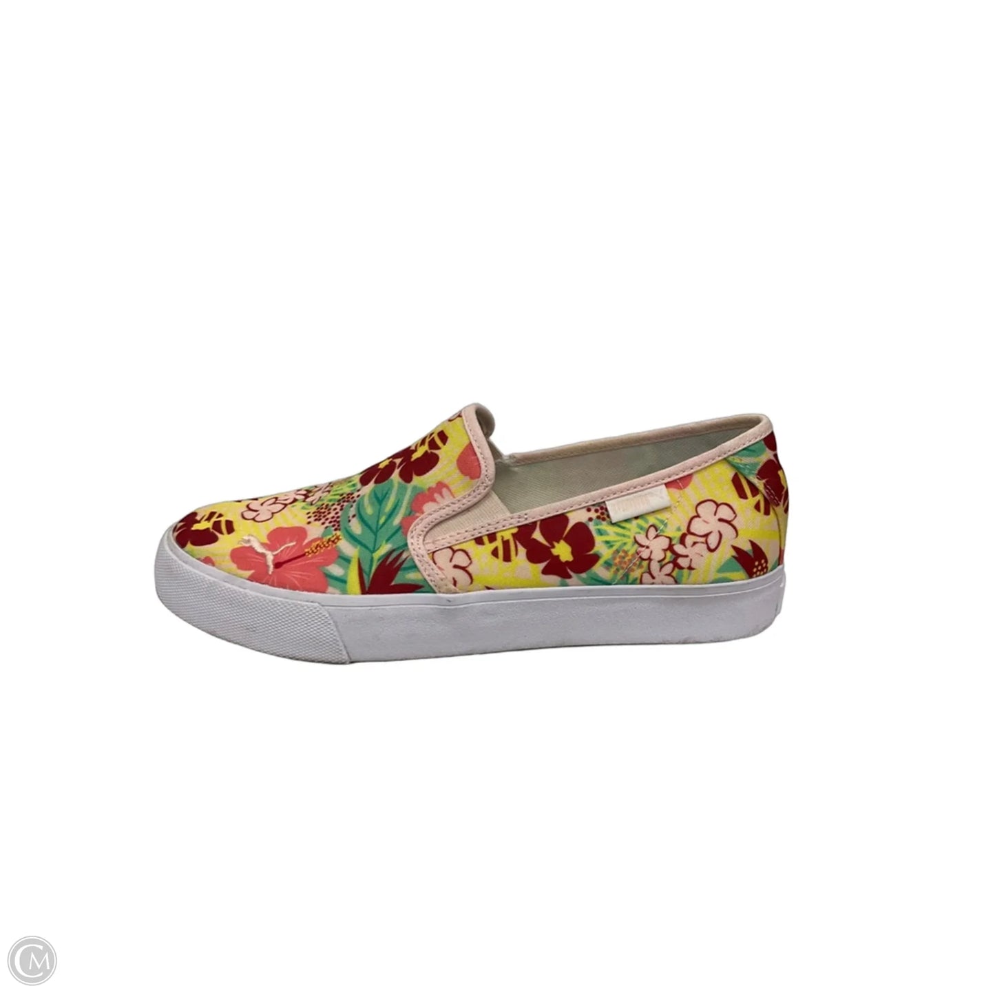 Shoes Sneakers By Puma In Pink & Yellow, Size: 9