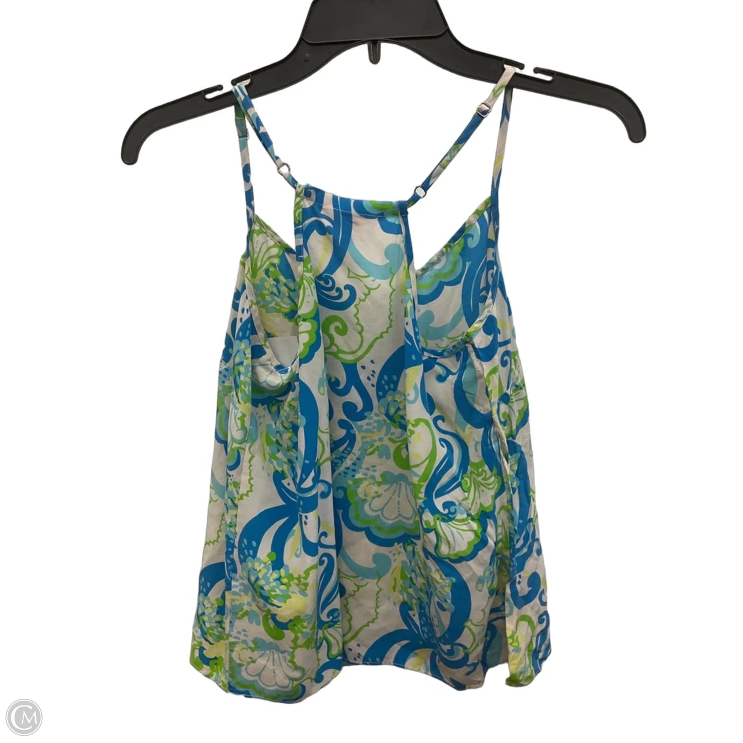 Top Sleeveless Designer By Lilly Pulitzer In Blue & White, Size: Xs