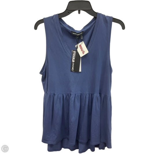 Top Sleeveless By Dkny In Blue, Size: M