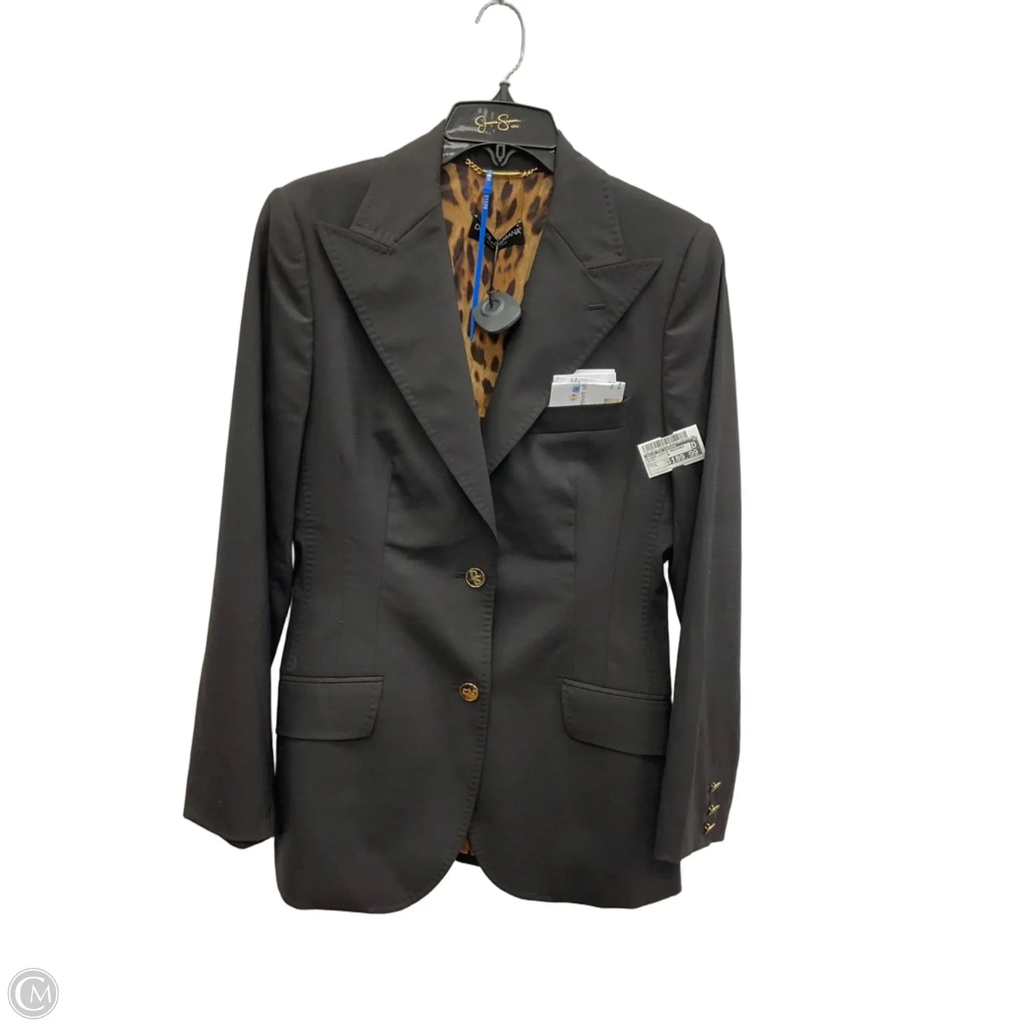 Blazer Luxury Designer By Dolce And Gabbana In Black, Size: S