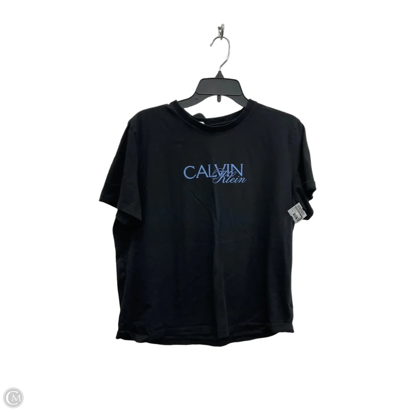 Top Short Sleeve By Calvin Klein In Black & Blue, Size: Xl