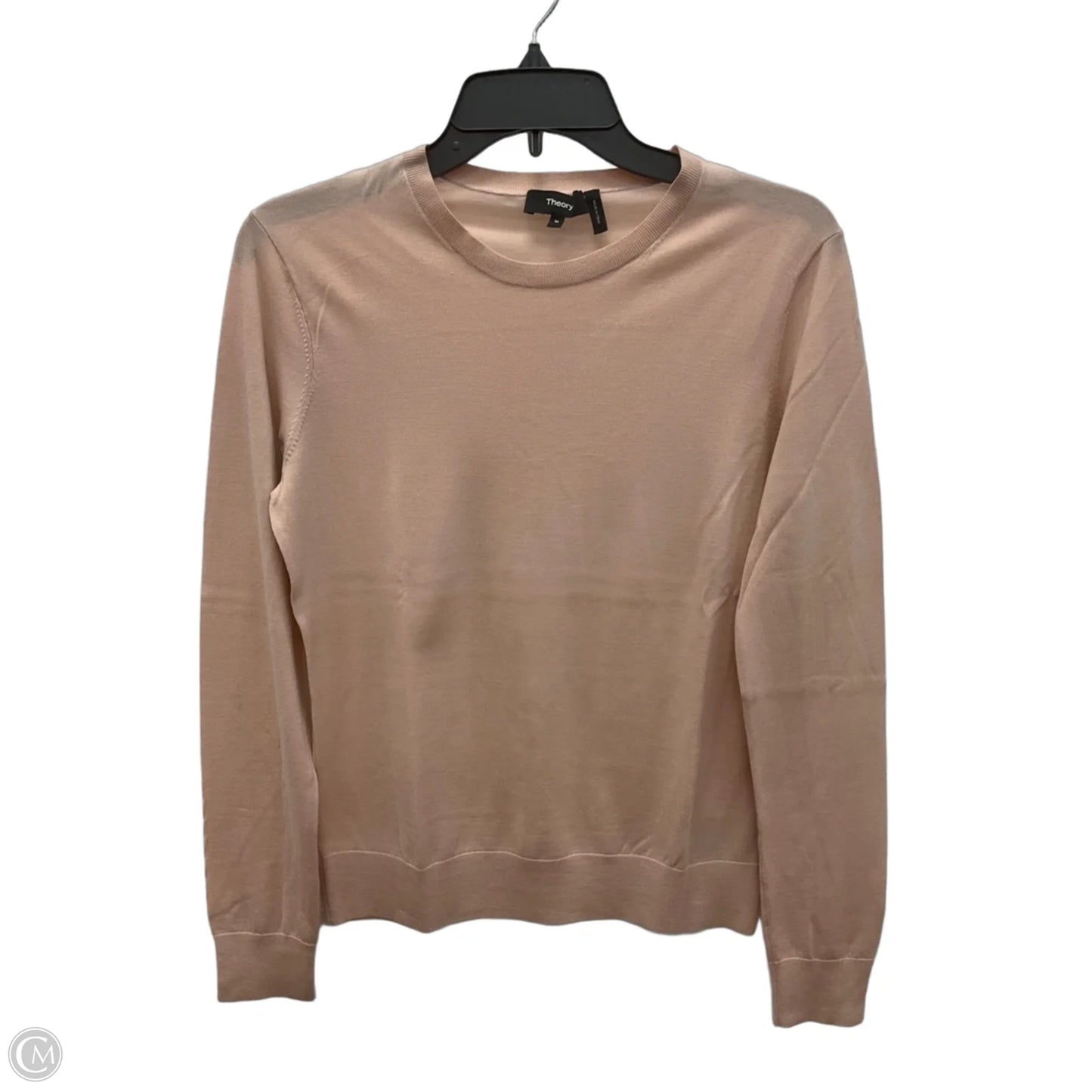 Top Long Sleeve By Theory In Pink, Size: M