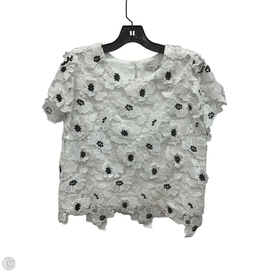 Top Short Sleeve Designer By Milly In Black & White, Size: M