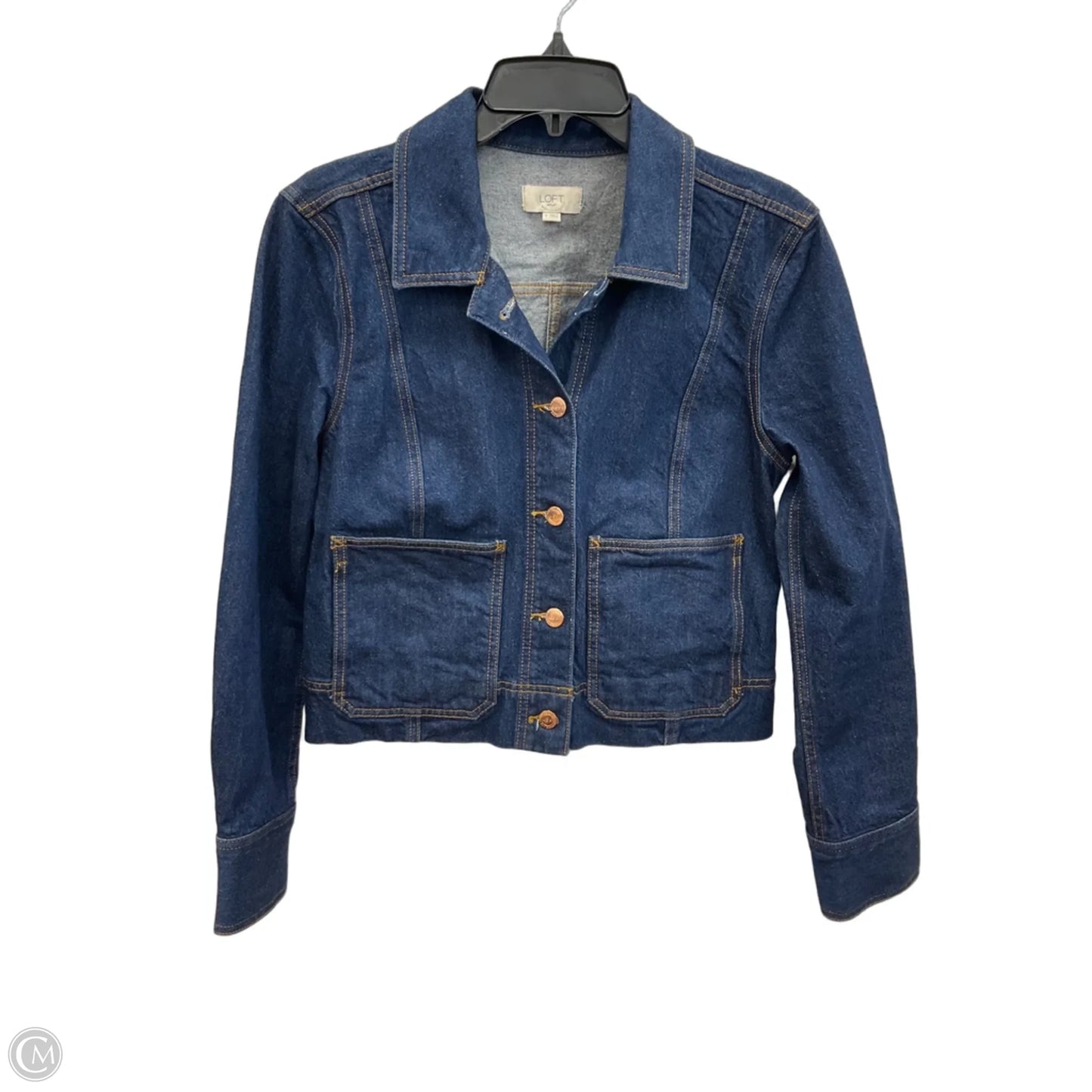 Jacket Denim By Loft In Blue Denim, Size: S