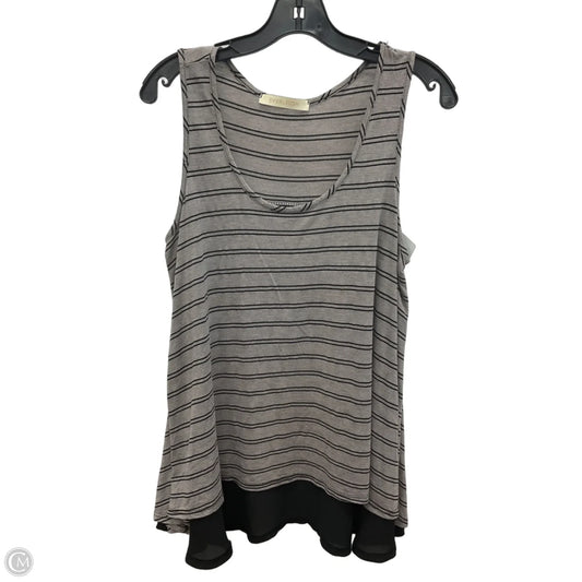 Top Sleeveless By Everleigh In Black & Grey, Size: M