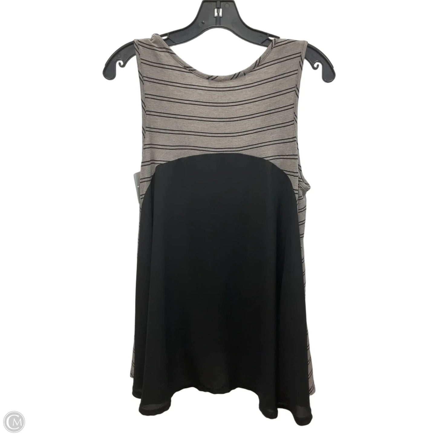 Top Sleeveless By Everleigh In Black & Grey, Size: M