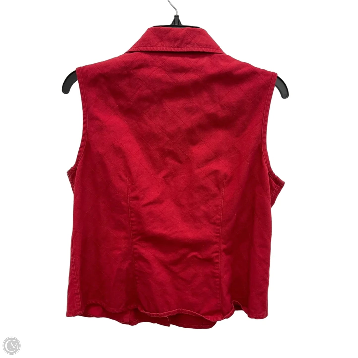 Vest Other By Talbots In Red Denim, Size: Sp