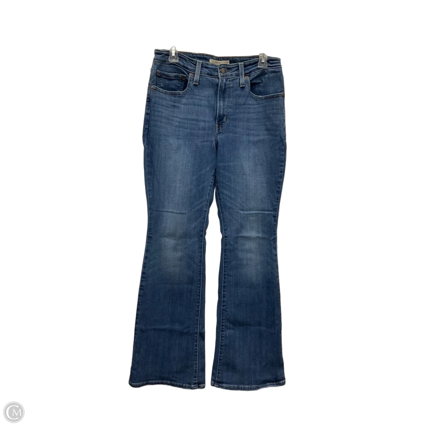 Jeans Flared By Levis In Blue Denim, Size: 8