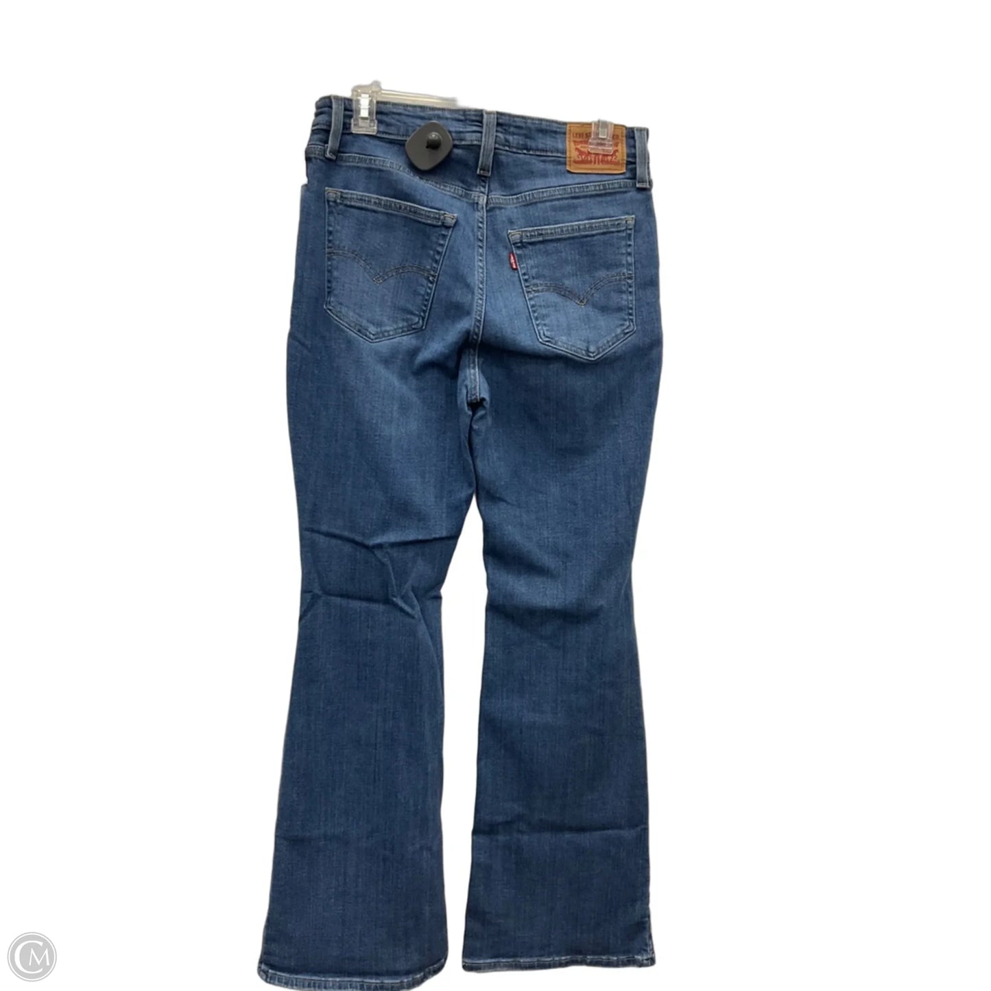 Jeans Flared By Levis In Blue Denim, Size: 8