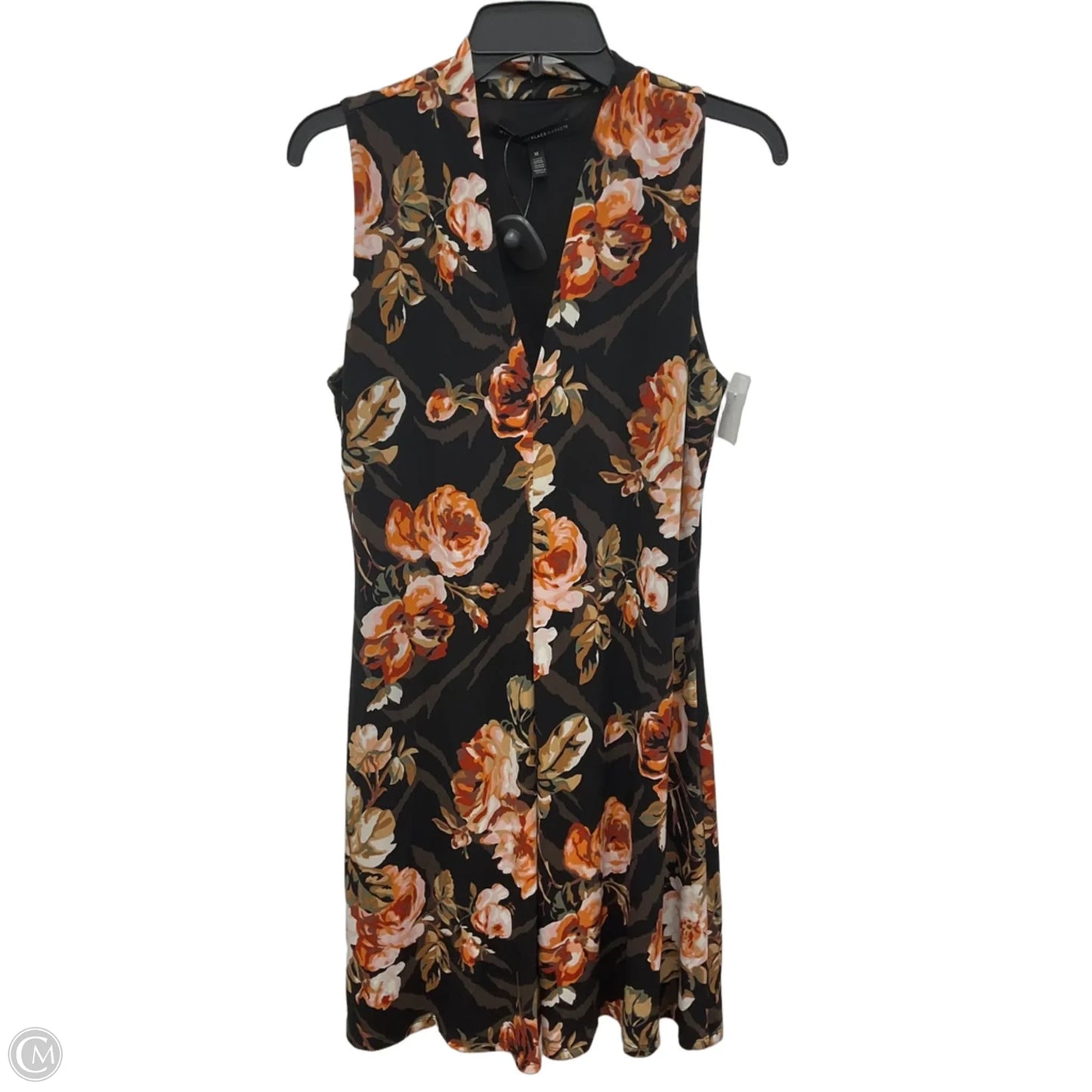 Dress Casual Midi By White House Black Market In Black & Orange, Size: M