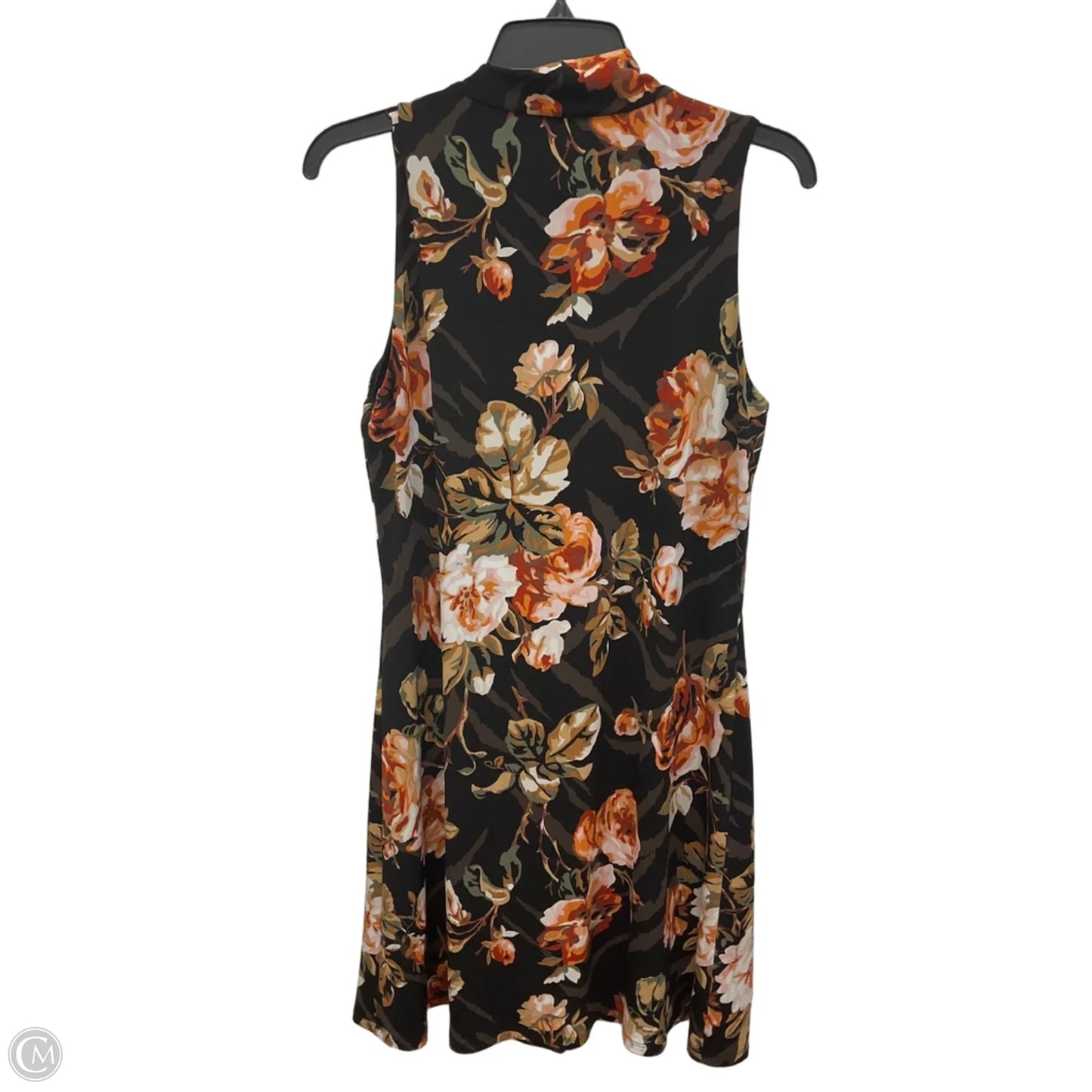 Dress Casual Midi By White House Black Market In Black & Orange, Size: M