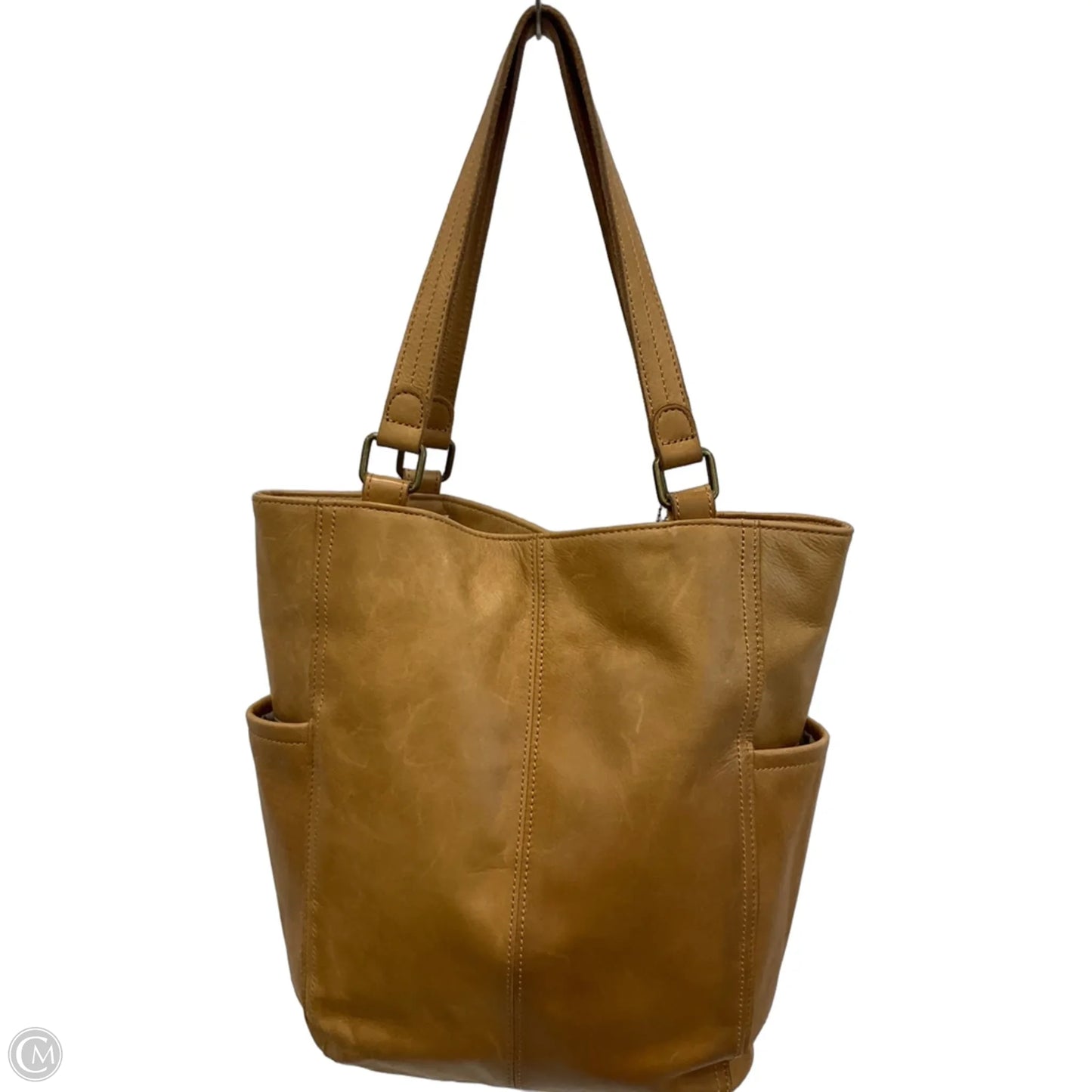 Handbag Leather By Margot, Size: Medium