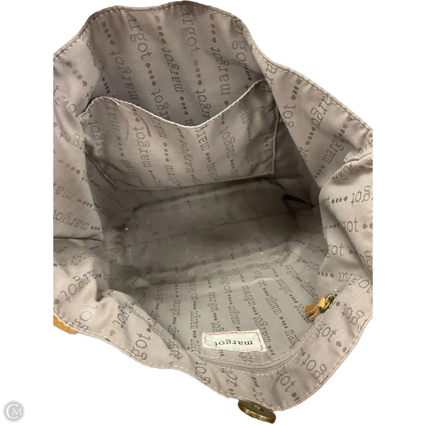 Handbag Leather By Margot, Size: Medium
