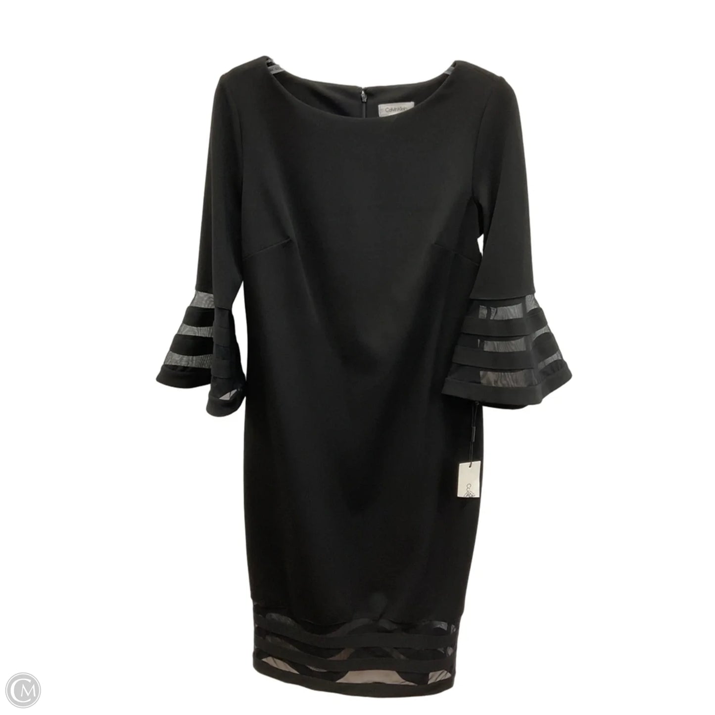 Dress Casual Midi By Calvin Klein In Black, Size: M