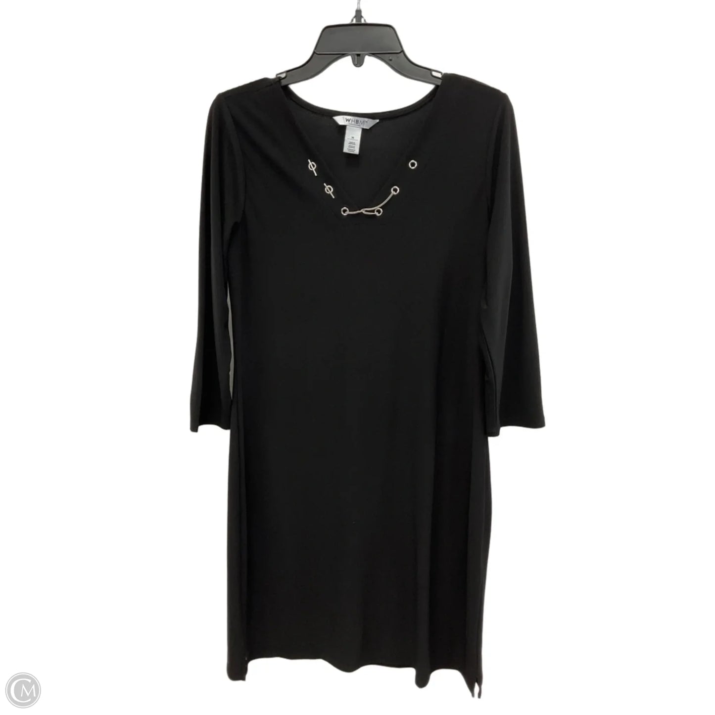 Dress Casual Midi By White House Black Market In Black, Size: M