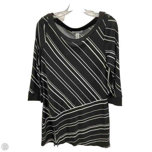 Dress Casual Midi By White House Black Market In Black & White, Size: M