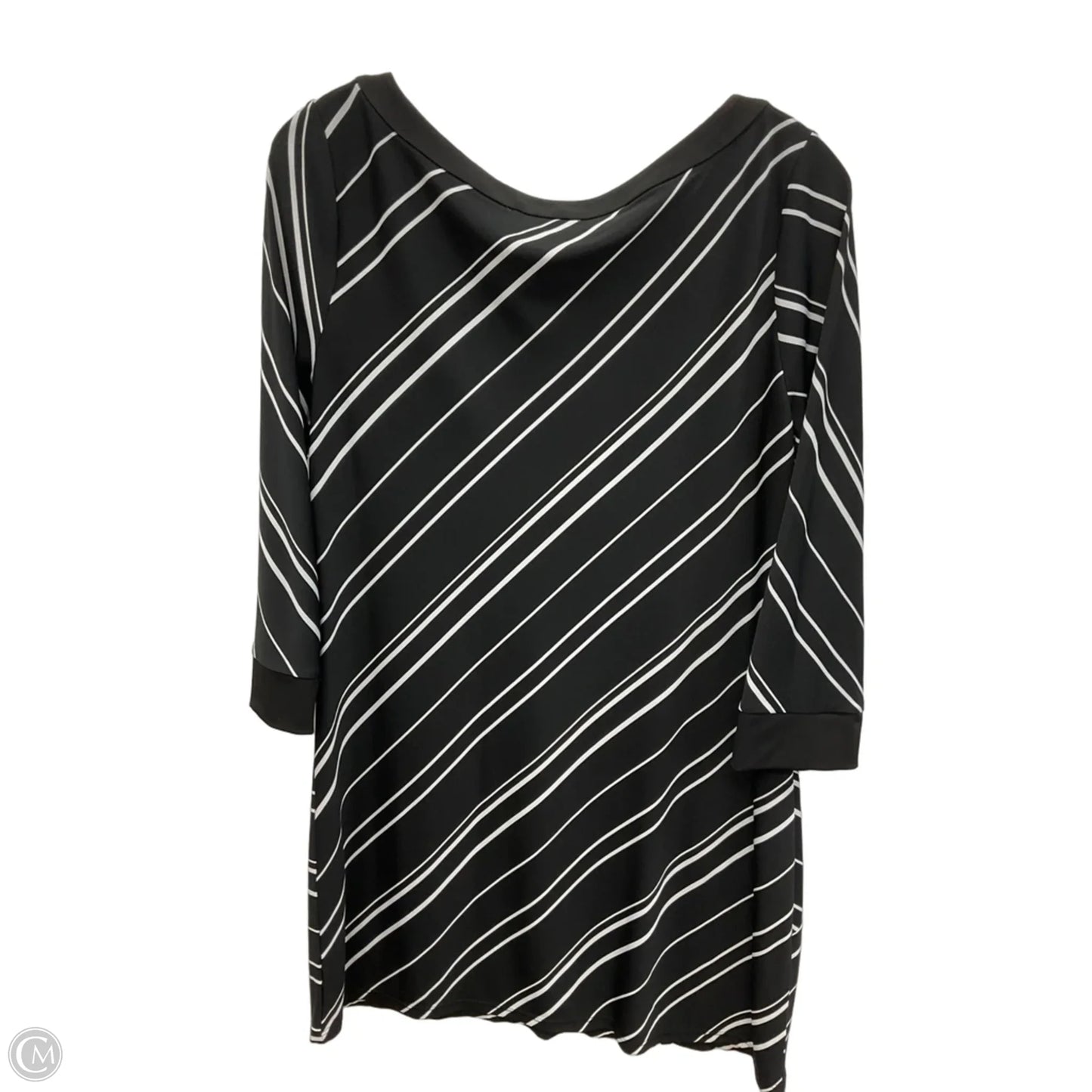 Dress Casual Midi By White House Black Market In Black & White, Size: M