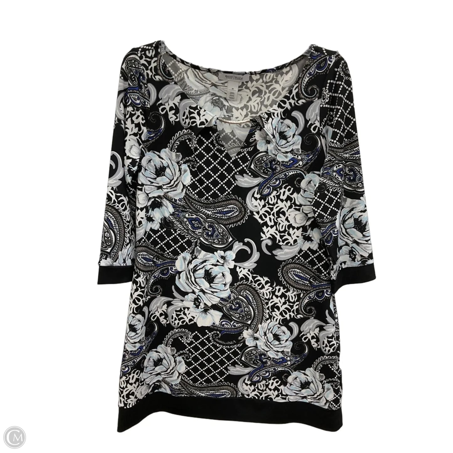 Dress Casual Midi By White House Black Market In Black & White, Size: M