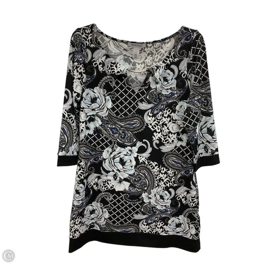 Dress Casual Midi By White House Black Market In Black & White, Size: M