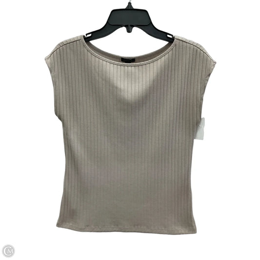 Top Short Sleeve By Ann Taylor In Beige, Size: S