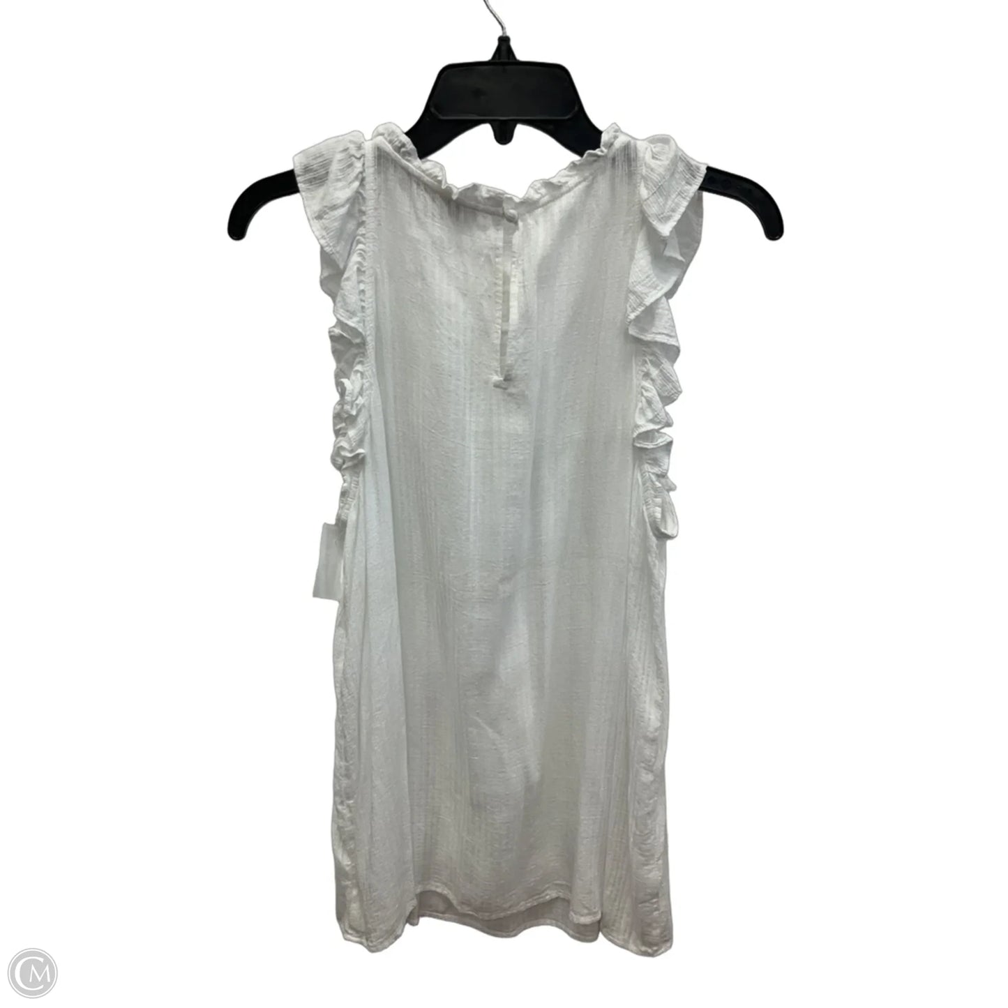 Top Sleeveless By Loft In White, Size: L