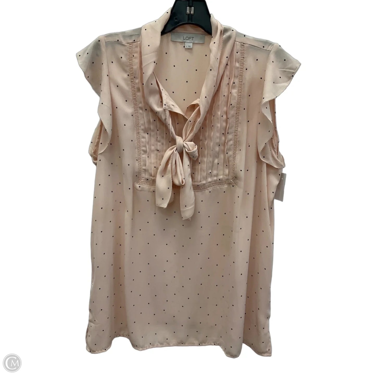 Top Short Sleeve By Loft In Pink, Size: L