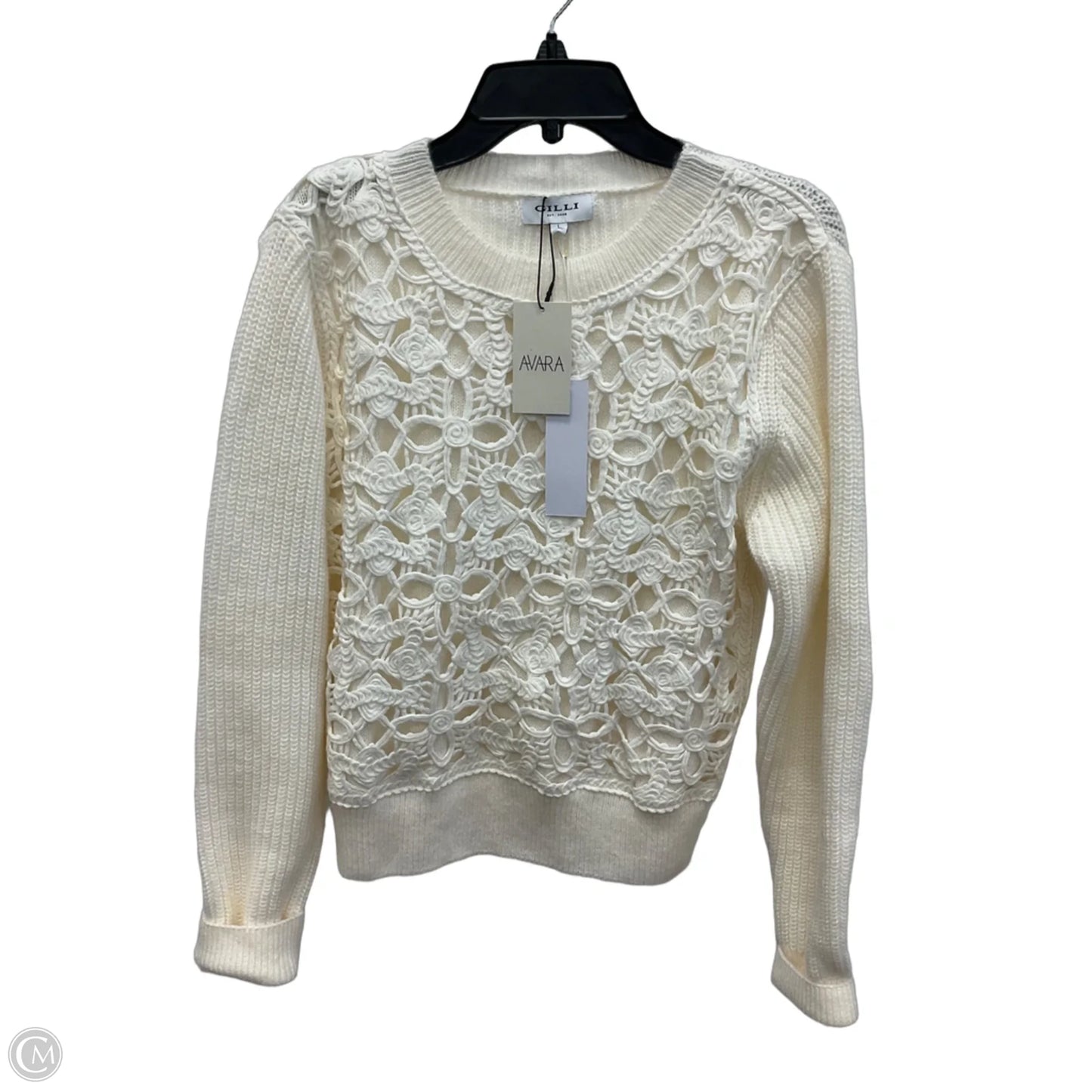 Sweater By Gilli In White, Size: L