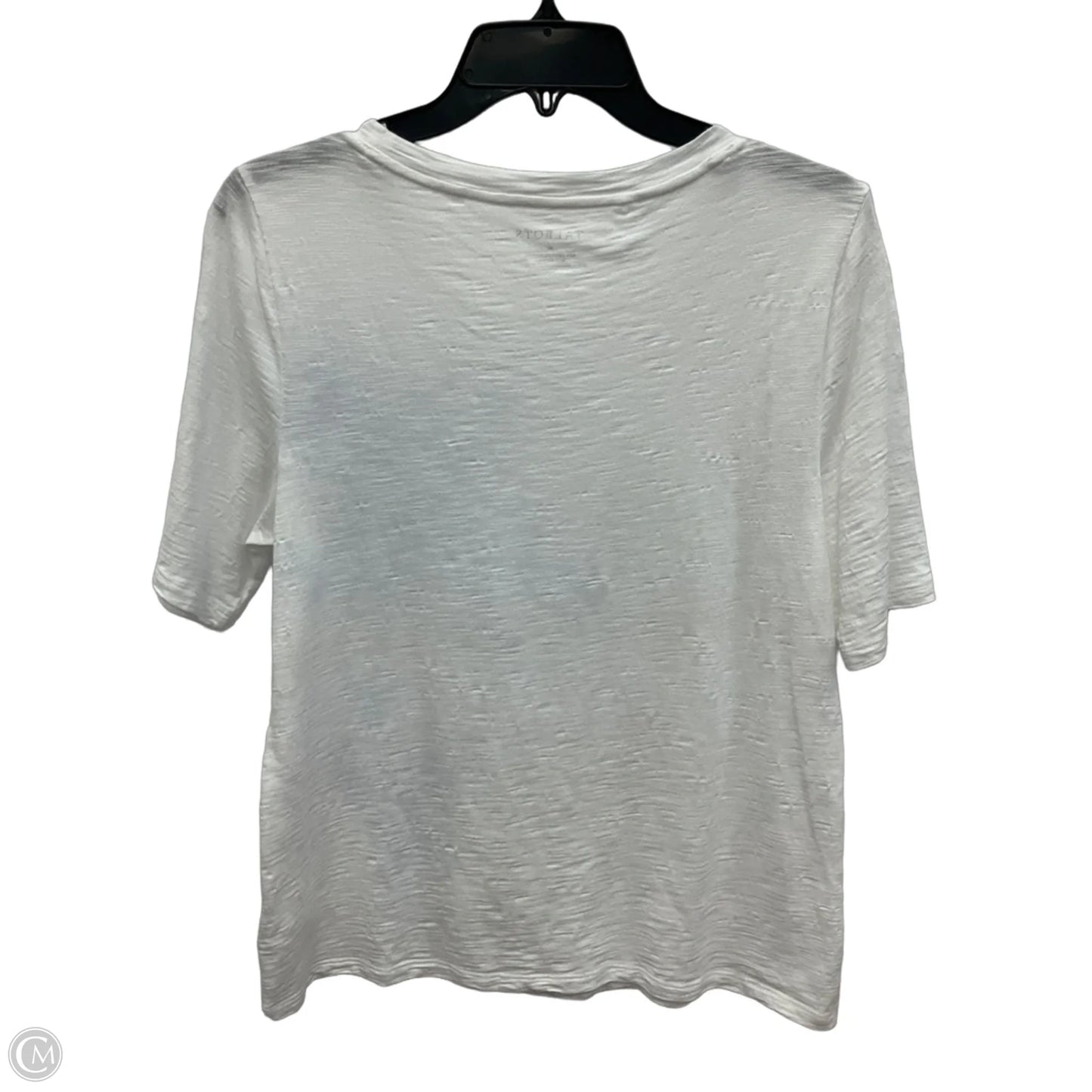 Top Short Sleeve By Talbots In Blue & White, Size: M