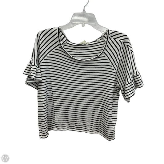 Top Short Sleeve By Max Studio In Black & White, Size: Xl