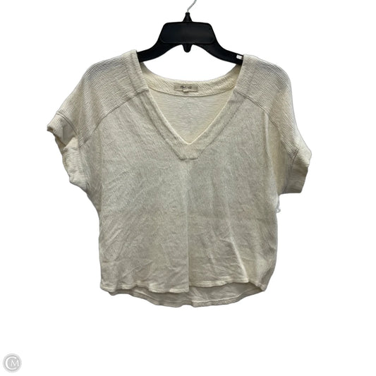 Top Short Sleeve By Madewell In White, Size: S