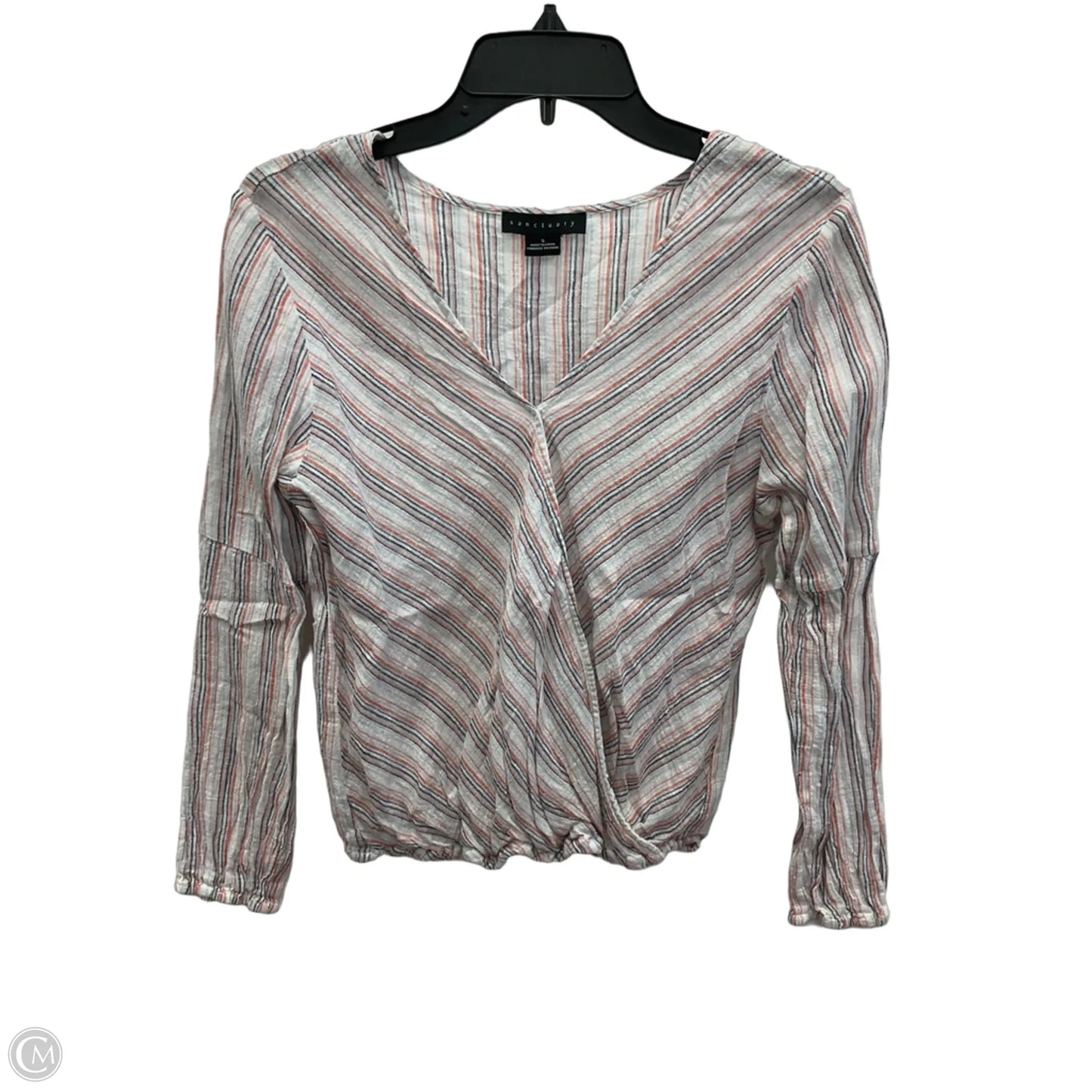 Top Long Sleeve By Sanctuary In Black & Pink, Size: S