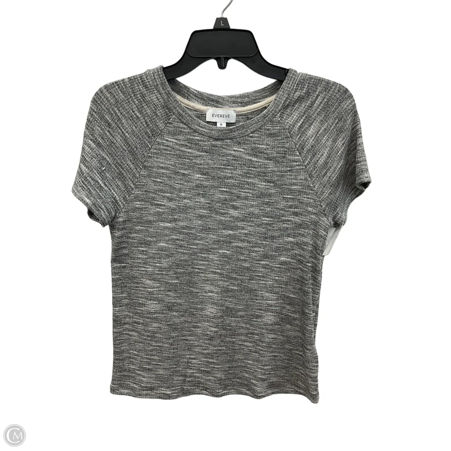Top Short Sleeve By Evereve In Grey, Size: M