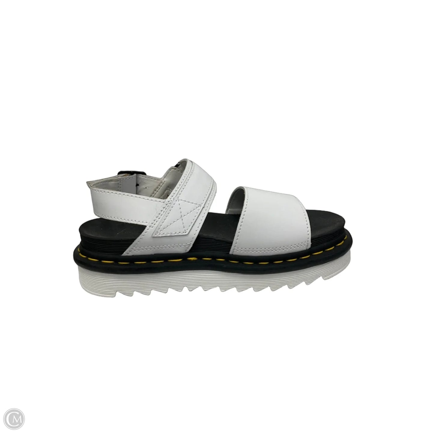 Sandals Flats By Dr Martens In Black & White, Size: 6