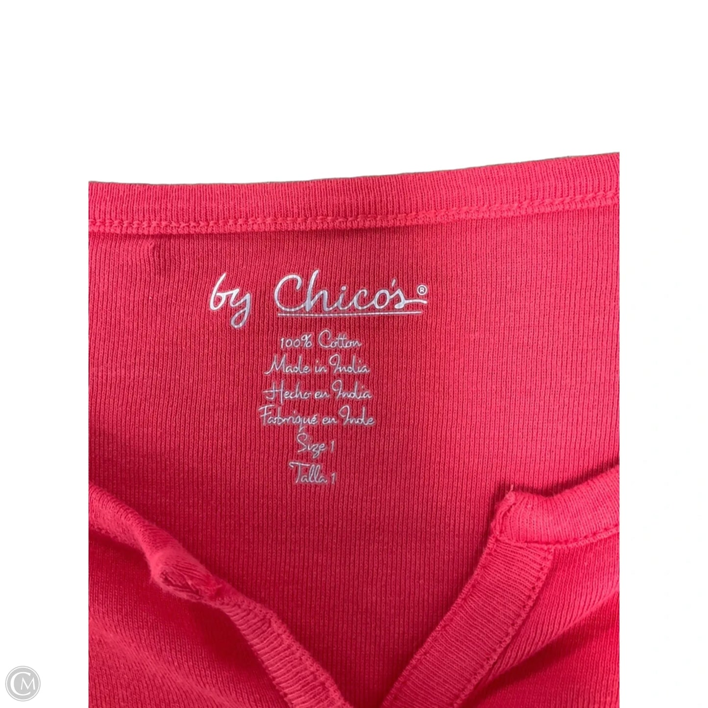 Top Short Sleeve By Chicos In Red, Size: M