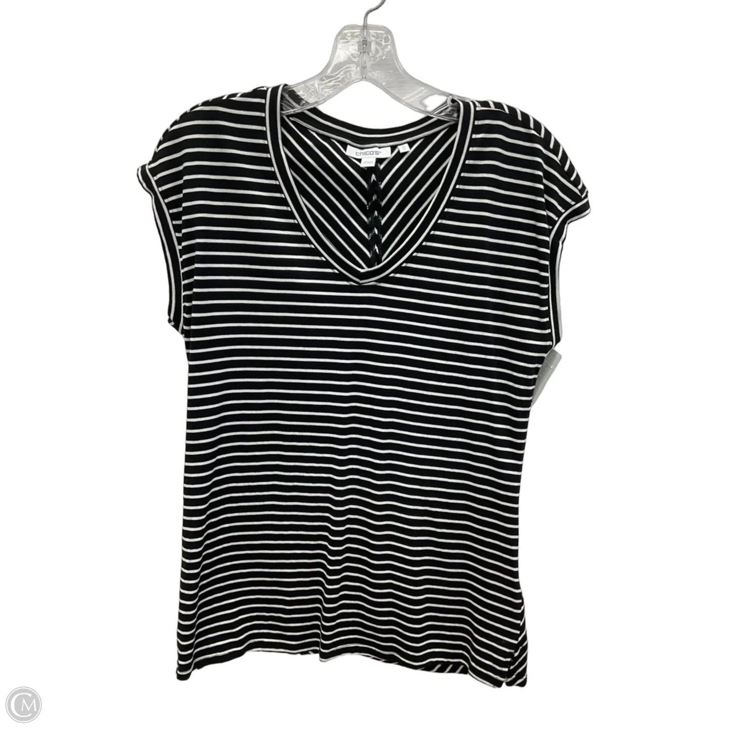 Top Sleeveless By Chicos In Striped Pattern, Size: S