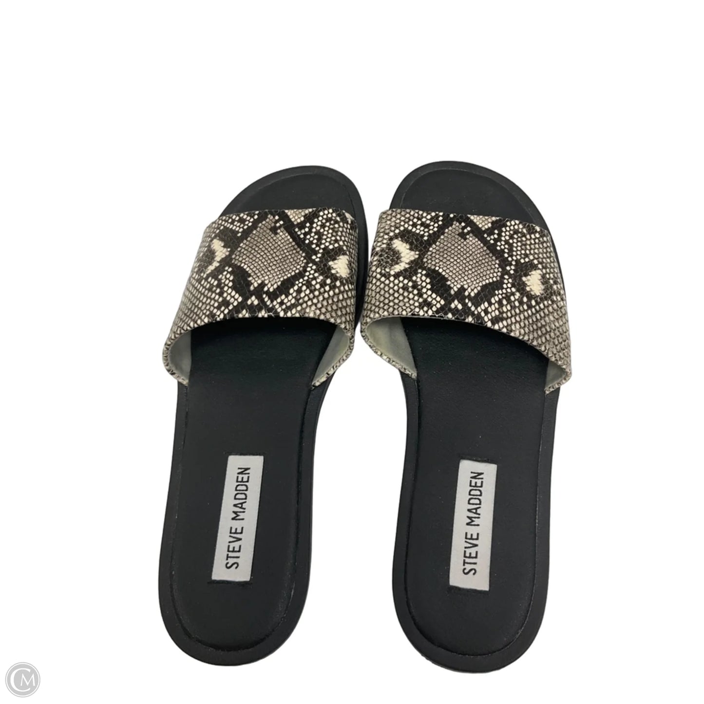 Sandals Flats By Steve Madden In Animal Print, Size: 7.5
